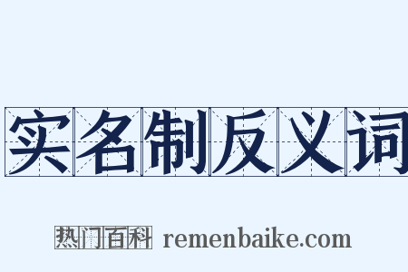实名制反义词是什么意思的图片